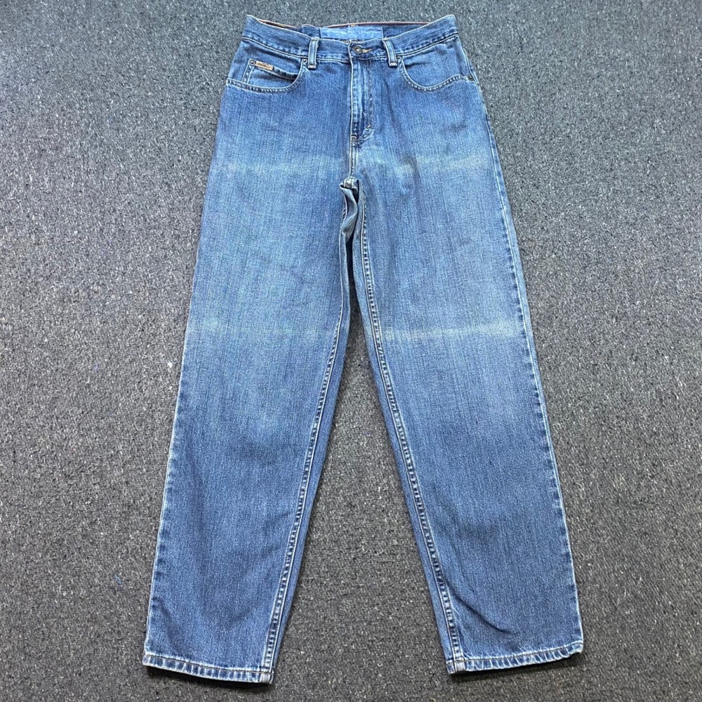 Eddie Bauer Loose Fit Jeans Sz 10P Womens Blue Skater 90s High Rise Straight Leg